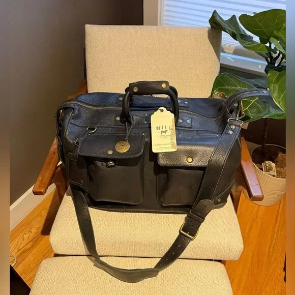 Will Leather Goods, NWT Leather Travel Duffel - Picture 3 of 8
